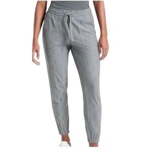 ATHLETA FARALLON SPICED MAGIC METROPOLIS GREY PRINT JOGGER PANTS 2